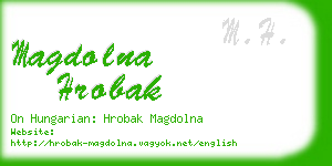 magdolna hrobak business card